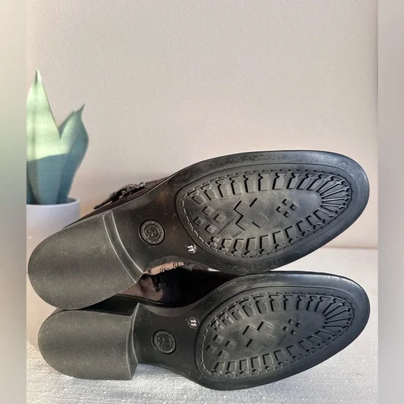 New AQUATALIA Brown Suede Trim Embellished Knee Height Riding Boots Women’s 11 - Picture 15 of 15